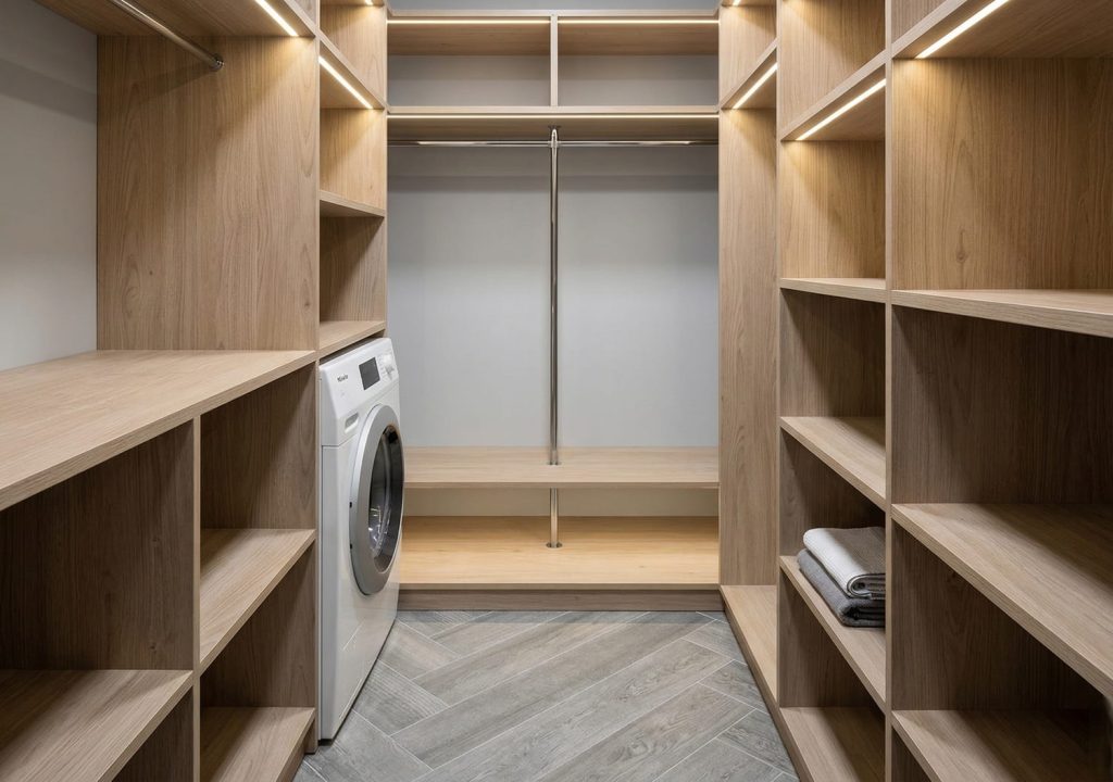 Сучасна гардеробна з продуманою системою зберігання – Кейс №5